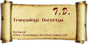 Trencsényi Dorottya névjegykártya